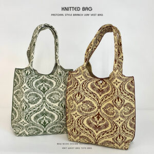 Women’s Crossbody New Style High-end Large Capacity Casual Travel Commuting Knitted Handbag Shoulder Bag