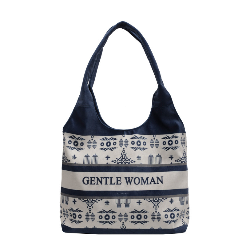 Gentle Woman Fashion Printed Shoulder 2026 New Niche Retro Large Capacity Tote Bag - Image 5
