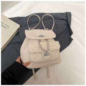 Trendy Quilted Crossbody Bag With Chain Strap – Versatile Shoulder Purse For Women, Soft PU Leather, Lock Closure, Phone