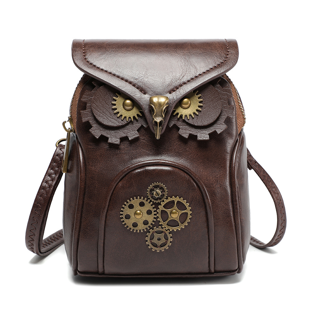 New Retro Punk Style Women's Shoulder Crossbody Creative Owl Mini Coin Purse Bag - Image 8