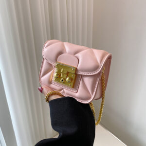 Mini rhombus oblique 2026 Korean version simple personality pig nose small high-end ladies lipstick bag