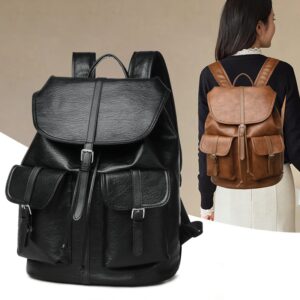 New Stylish Large-capacity PU Multifunctional College Student Backpack For Travel, Fashionable Women’s Backpack, Trendy