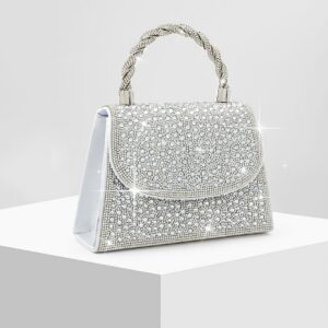 Elegant Evening Clutch Bag With Sparkling Rhinestones Stylish Handheld Tote For Parties & Formal Events – Shimmering