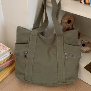 Korean-style Simple Solid Color Retro Casual Mommy Canvas For Women, 2026 New Model, Thick, Fashionable, Versatile