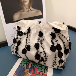 Clutch Evening Essential Oil Lace Makeup Bag Embroidered Palace Style Storage Pouch