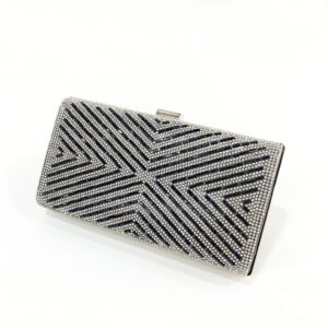 2026 New Evening Bag High-end X-shaped Stripe Rhinestone Clutch Purse