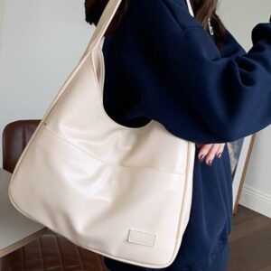 Large Capacity For Women 2026 New Autumn Winter Soft Leather Bucket Commuter Tote College Student Class Shoulder Bag