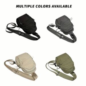 Simple Solid Color Streetwear Chest Sling Portable Adjustable Crossbody Shoulder Backpack Daily Outdoor Walking Bag