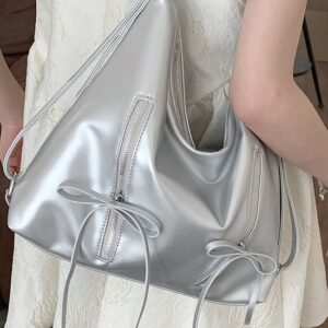 Bowknot Backpack For Women 2026 New Fashion Korean Tote Large Capacity Shoulder Bag