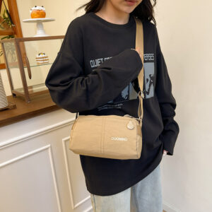 Women’s Large Capacity New Simple Niche Design Shoulder Pillow Casual Korean Style Crossbody Bag