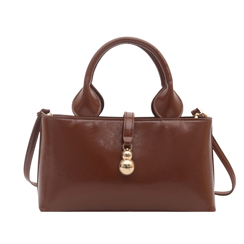Small Square Handbag Women Textured Light Luxury Shoulder Commuter Crossbody Bag For Winter - Image 9