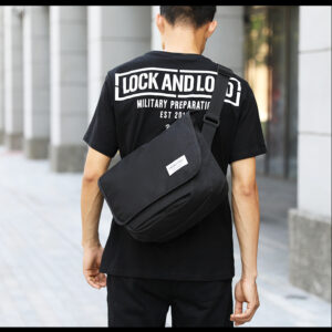 Men’s Shoulder Oxford Cloth Horizontal Student Schoolbag Casual Messenger Bag