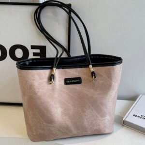 Large Capacity Tote Women, Stylish Casual Shoulder Bag, Spacious Work Bag With Zipper Closure, Perfect For College,