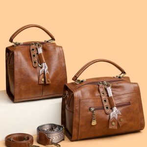 Foreign Trade Cross-border Women’s Shoulder Crossbody Bag, 2026 Winter New Fashion Soft Leather Handbag, Casual