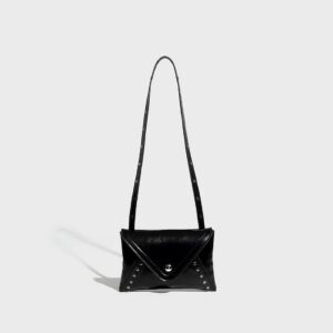 Punk Style Mini With Studs And Stitching Detail Small Shoulder For Everyday Use Crossbody Bag, Women’s Bag