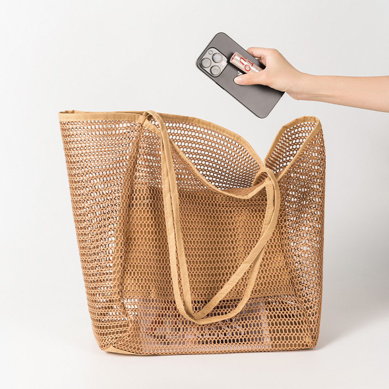 New Women Swimming Beach Mesh Ladies Shoulder Large-capacity Travel Portable Storage Bag Multifunction Handbag - Image 5
