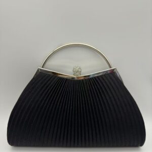 Fully Handcrafted Pleated Rhinestone Women’s Evening Handbag Crossbody Bag