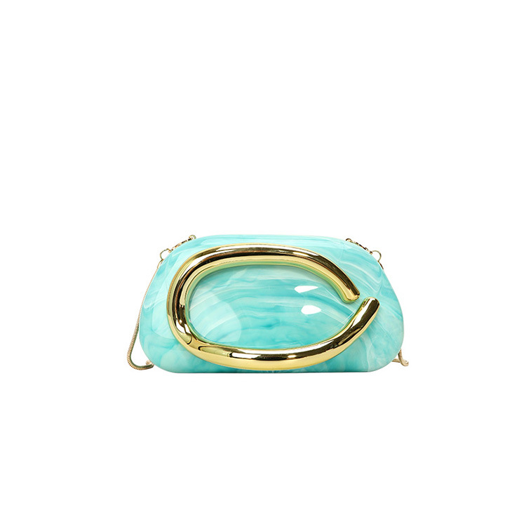 New Light Metal One Shoulder Crossbody Chain Ladies Mini Fashion Wedding Dinner Clutch Bag - Image 10