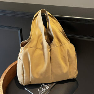 Japanese Style Artistic Fresh Simple Large Capacity Single Shoulder Cloth For Women Casual Handbag Multi-pocket Mommy