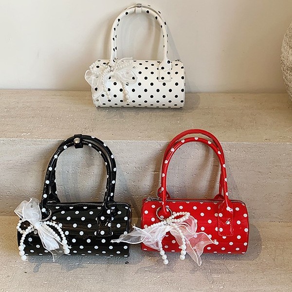 2026 New Dotty Handbag Small Tote Korean Style Trendy Pillow Polka Dot Multifunctional Crossbody Women's Bag - Image 4