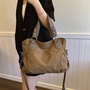 New Fashion Casual Shoulder PU Women’s Large-capacity Tote Soft Leather Underarm Bag