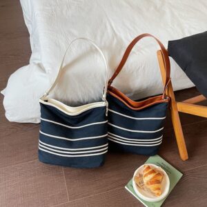 Casual Large-capacity Canvas Women, 2026 New Model Crossbody Bag, Versatile Shoulder Bucket Bag For College Students And