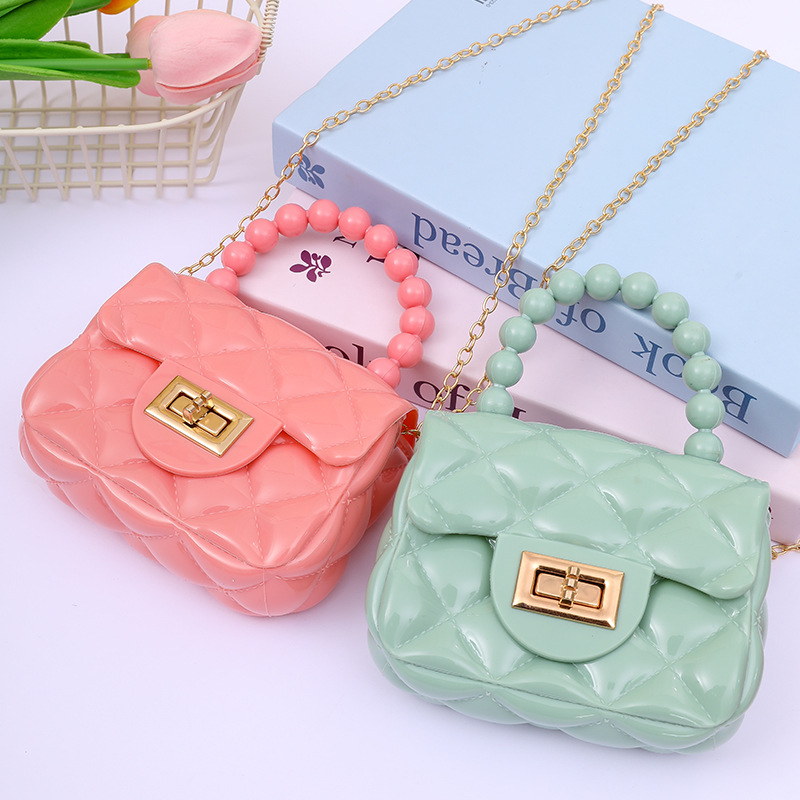 2026 New Women's Shoulder Fashion Pearl Chain Crossbody Handbag Mini Jelly Bag - Image 4