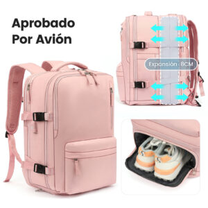 Spacious Unisex Backpack With Expandable Shoe Compartment, Lightweight Oxford Fabric For Travel, School & Daily Use