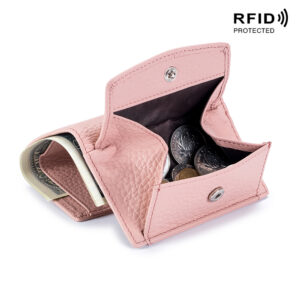 Genuine Leather Women Wallets and Purses Fashion Small Wallet with Mini Coin Pocket Rfid Blocking Purse Designer Portfel