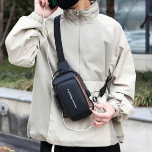 New Messenger Locomotive Breast High Sense, Anti-theft Shoulder Bag Fashionable Cycling Men’s Outdoor