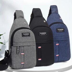 Men’s Mountaineering Cycling One Shoulder Oblique Span Oxford Cloth Breast Outdoor Sports Bag