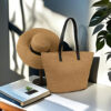 Hat bag set khaki black handle