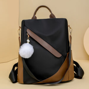 Anti Theft Women’s New Fashionable Soft Leather Large Capacity Travel Backpack, Dual-use Single Shoulder Backpack