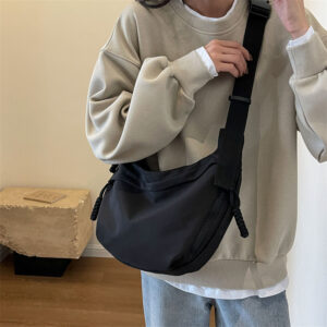 Women’s Summer Large Capacity Dumpling 2026 New Canvas Crossbody Commuter Shoulder Bag
