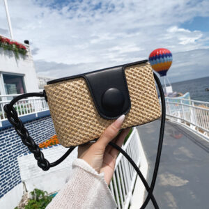 Straw Niche Summer Versatile New Women’s Fashion Single Shoulder Woven Crossbody Bag, Beach Vacation Bag