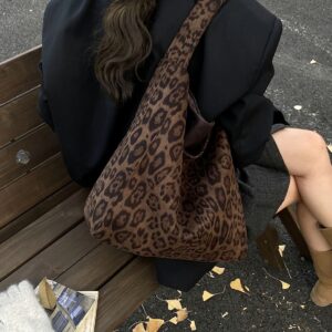 Stylish Minimalist Tote With Wool Blend Fabric, Double Shoulder Straps, And Multiple Pockets For Everyday Use Women’s