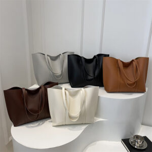 Wholesale Fashion Patchwork Handbag Shoulder For Women 2026 Autumn Winter New Simple Solid Color Underarm Versatile Tote