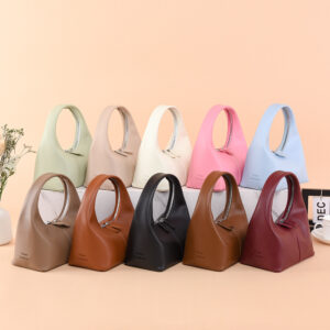 Fresh Niche Women’s Crossbody Shoulder Portable Bucket Bag Simple Handbag