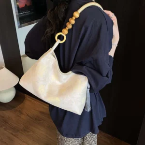 Trendy Chinese Crossbody Small For Women Fashionable National Style Bucket Simple Commuter Underarm Bag