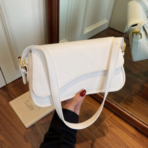 2026 New Fashionable Women’s Single-Shoulder Small Trendy And Stylish Textured Crossbody Bag, Simple Flap Design, Niche