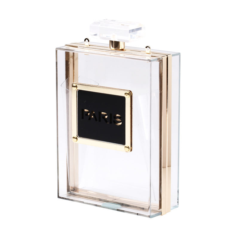 2020 New Transparent Acrylic Vertical Square Single Shoulder Crossbody Party Dress Evening Bag For Women - Image 5