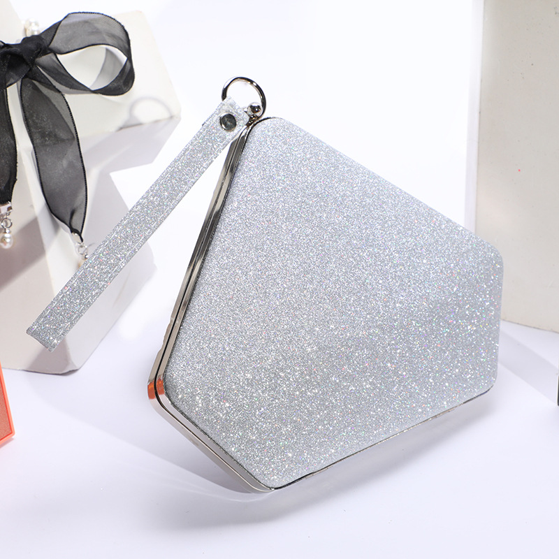 New Fashion Ladies Handbag Shoulder Reflective Sequins Evening Wedding Makeup Bag - Image 9