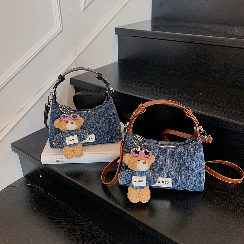 Korean Style Denim Dumpling Casual Shoulder Crossbody Bag for Women Trendy 2026 New - Image 4
