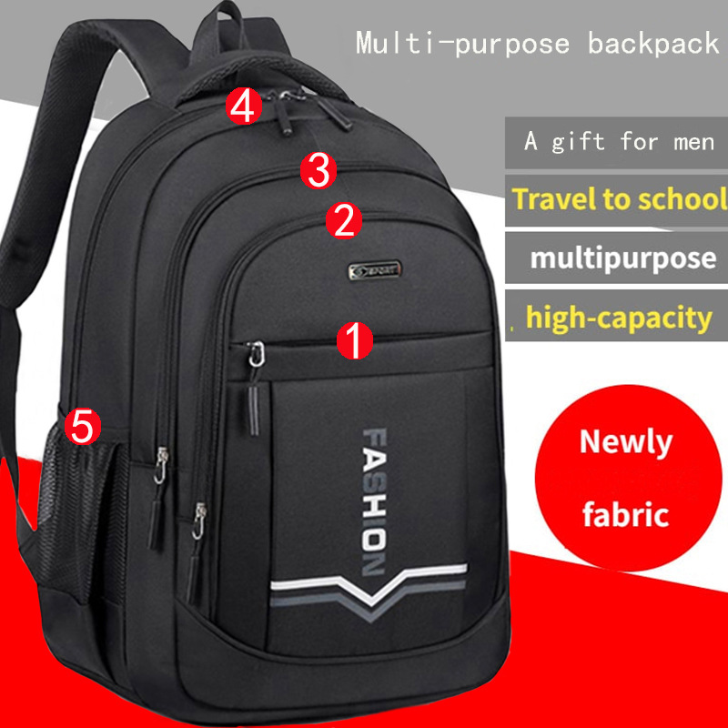 Bag Male Junior High Large Capacity Backpack Trend Female College Primary School Students - Image 6