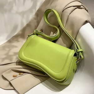 New Designer Shoulder Crossbody Bags For Women 2026 Pu Leather Trend Female Underarm Bag Fashion Purse Flap Handbags