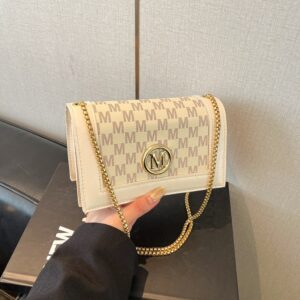 New Style Printed Letter Women’s Shoulder/Crossbody Bag Fashionable Trendy Retro Print Chain Design Handbag