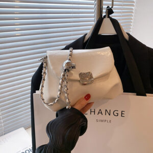 High-end Foreign Style Chain Women’s 2026 New Niche Design Messenger Wrinkled Fashion Shoulder Small Square Bag