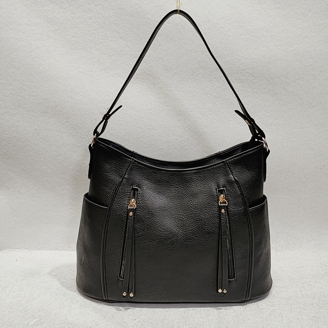 High Quality Vintage Tote With Double Zippers And Tassels, Handbag, Shoulder Bag, Women's Bag - Image 7
