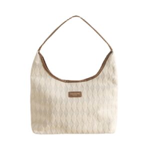 2026 New Vintage Canvas Shoulder Diamond Lattice Trend Mixed Colors Underarm Bag Handbag Daily Commuting Leisure