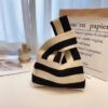 Striped Black and Beige